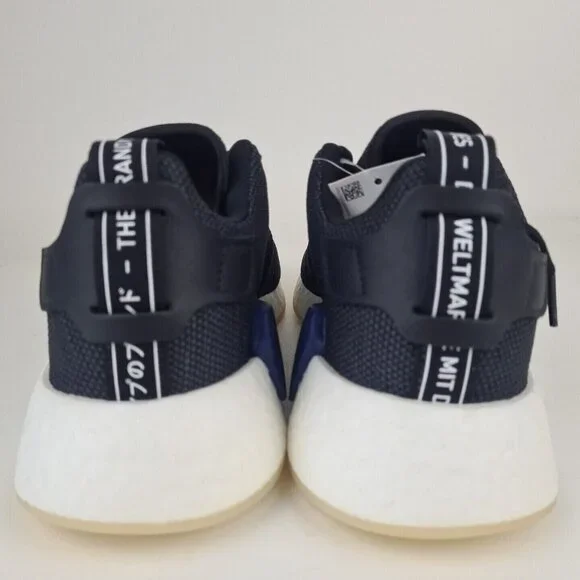 Adidas Women's NMD R2 Sports Sneakers Athletic Shoes Black Blue SZ 10.5 - Picture 4 of 10